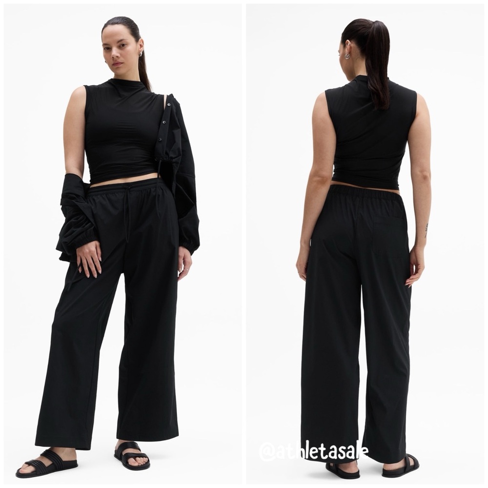 NWT Athleta Drift Mid RIse Poplin Pant | Black